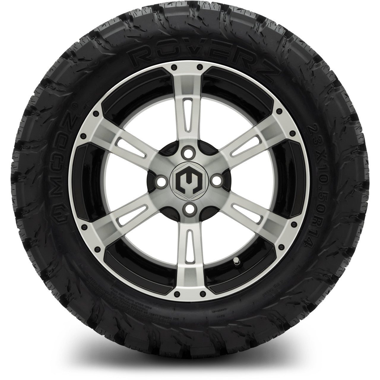 MODZ® 14" Ambush Machined Black Wheels & Off-Road Tires Combo