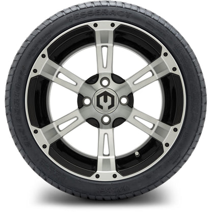 MODZ® 14" Ambush Machined Black Wheels & Street Tires Combo