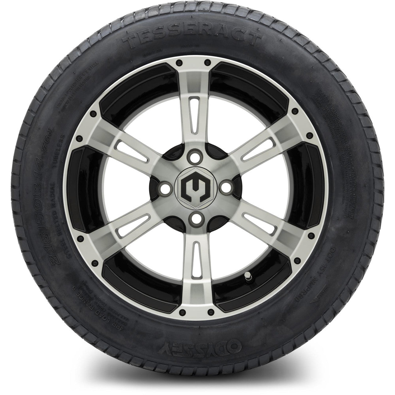 MODZ® 14" Ambush Machined Black Wheels & Street Tires Combo