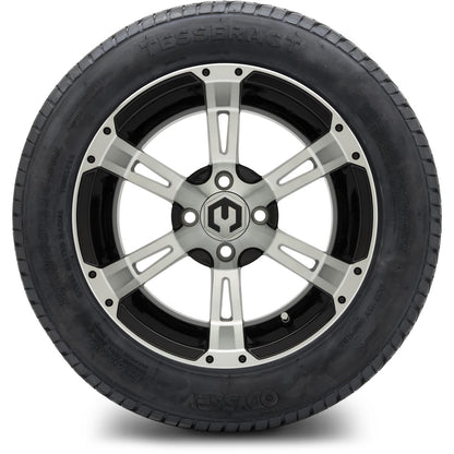 MODZ® 14" Ambush Machined Black Wheels & Street Tires Combo