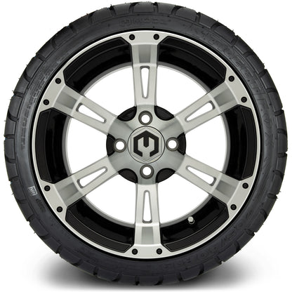MODZ® 14" Ambush Machined Black Wheels & Street Tires Combo