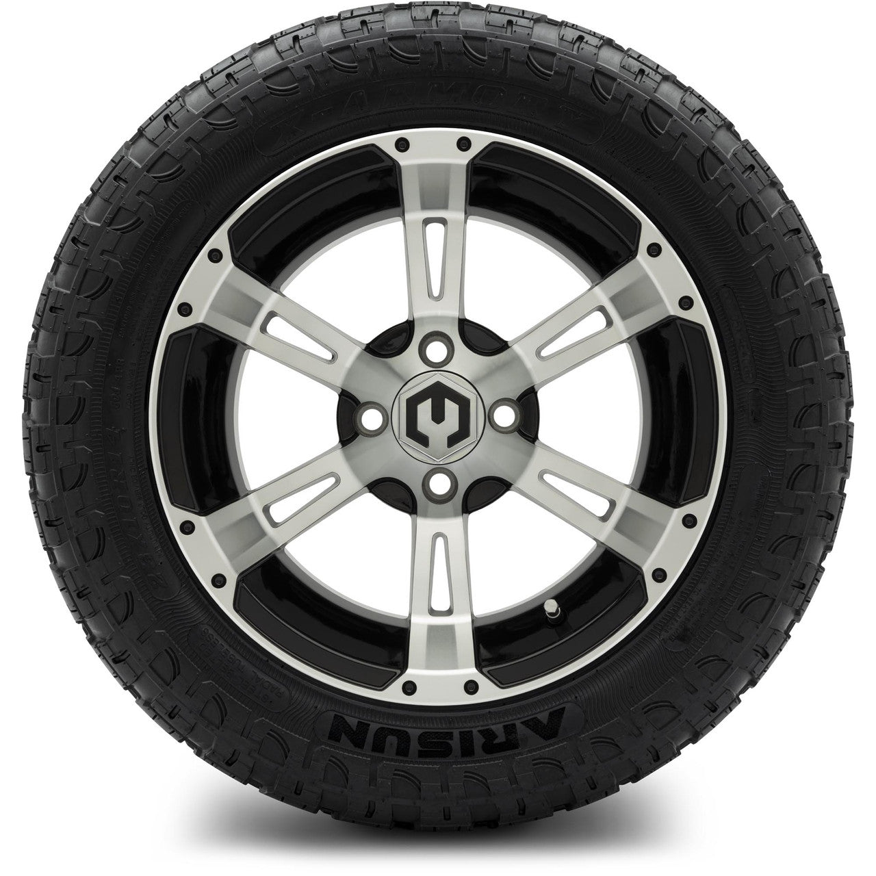 MODZ® 14" Ambush Machined Black Wheels & Off-Road Tires Combo