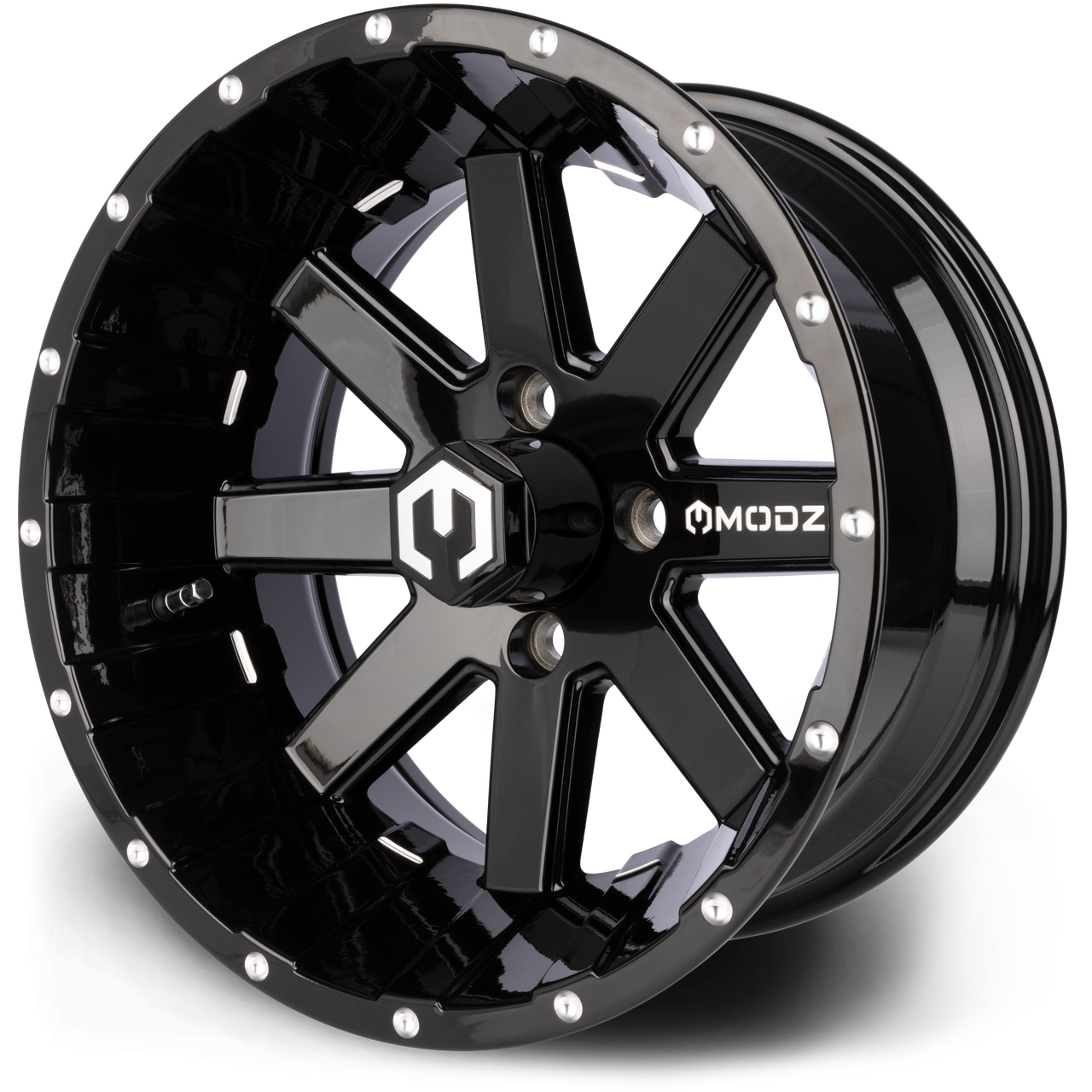 MODZ® Assault Glossy Black 14" Golf Cart Wheel