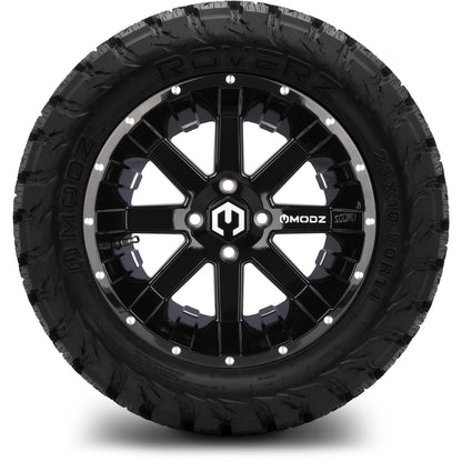 MODZ® 14" Assault Glossy Black with Ball Mill Wheels & Off-Road Tires Combo