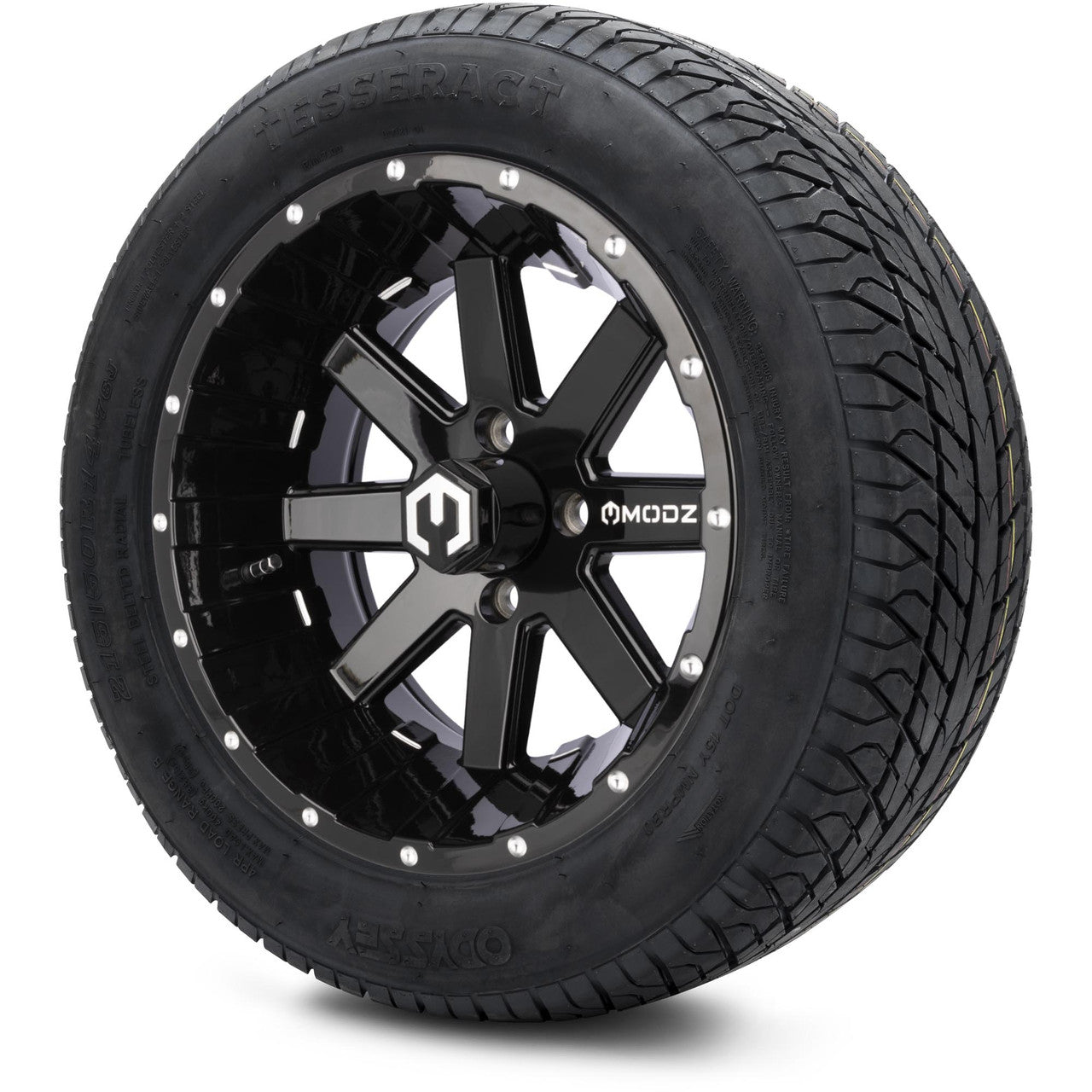 MODZ® 14" Assault Glossy Black with Ball Mill Wheels & Street Tires Combo