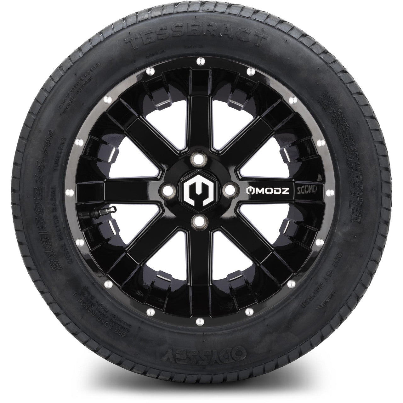 MODZ® 14" Assault Glossy Black with Ball Mill Wheels & Street Tires Combo