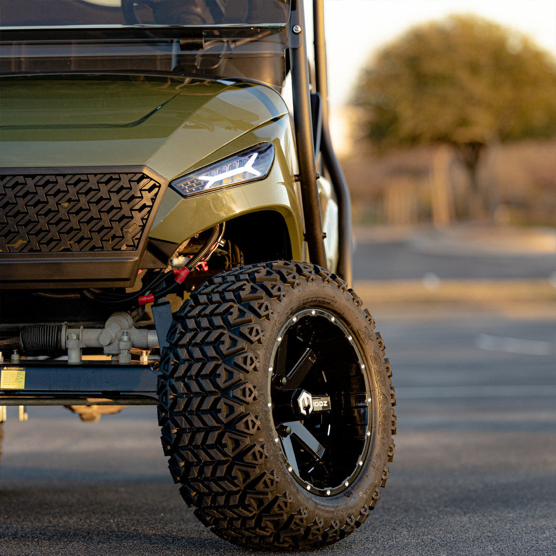 MODZ® 14" Assault Glossy Black with Ball Mill Wheels & Off-Road Tires Combo