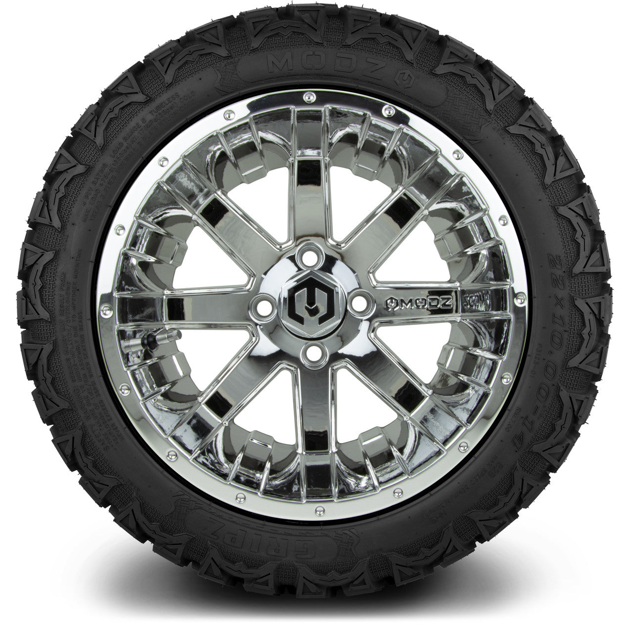 MODZ® 14" Assault Chrome Wheels & Off-Road Tires Combo