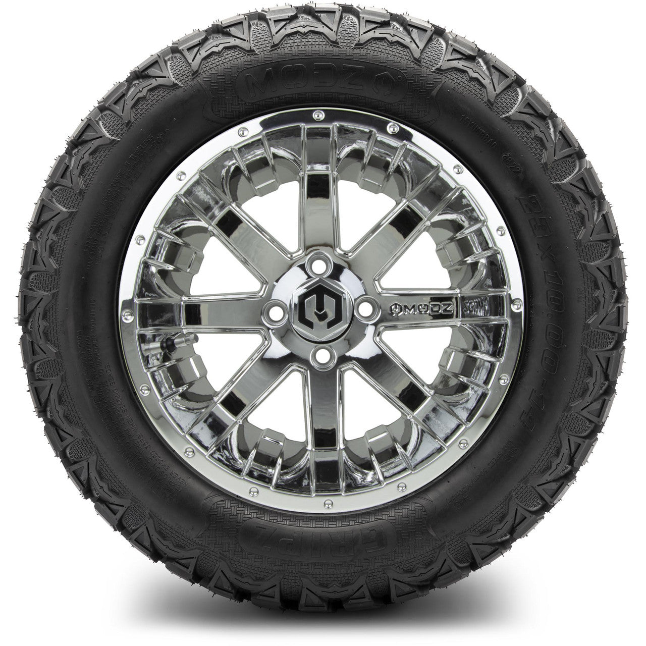 MODZ® 14" Assault Chrome Wheels & Off-Road Tires Combo