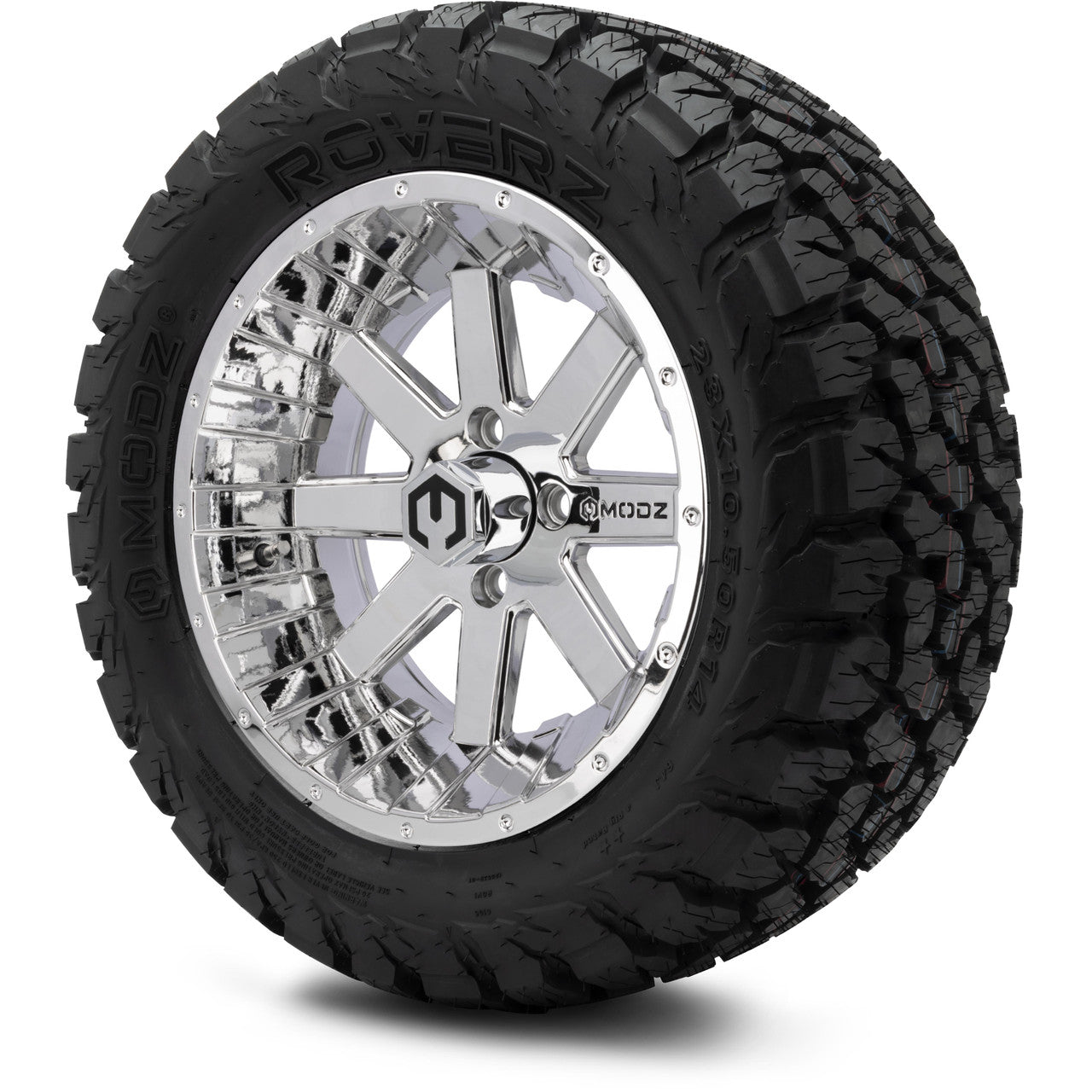 MODZ® 14" Assault Chrome Wheels & Off-Road Tires Combo