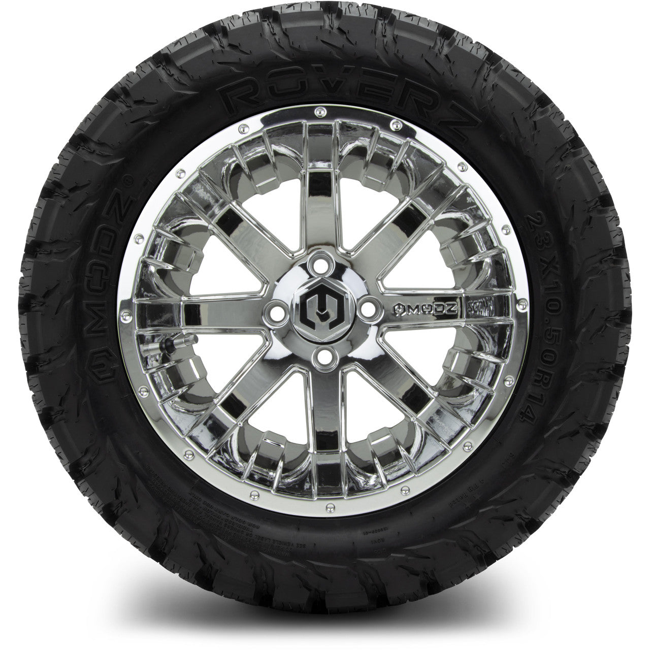 MODZ® 14" Assault Chrome Wheels & Off-Road Tires Combo