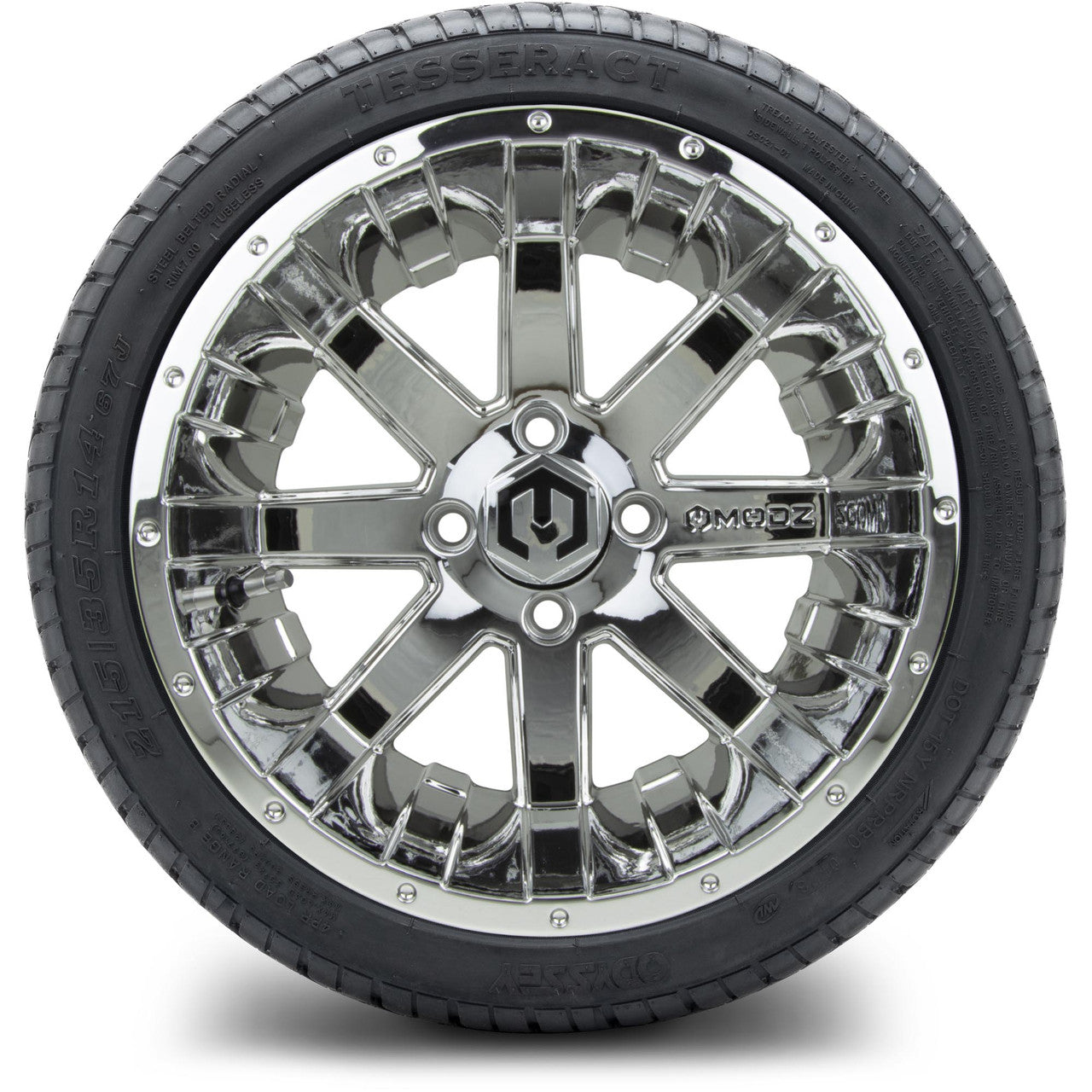 MODZ® 14" Assault Chrome Wheels & Street Tires Combo