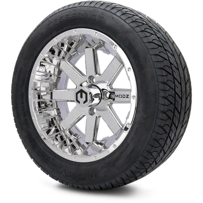 MODZ® 14" Assault Chrome Wheels & Street Tires Combo