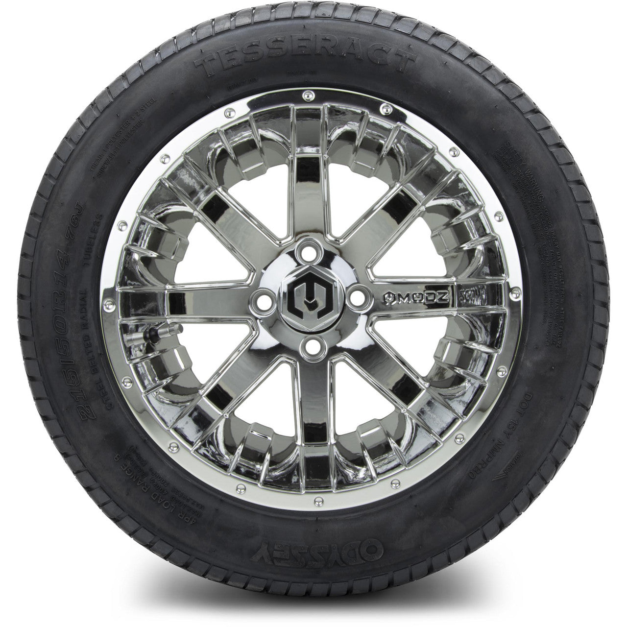 MODZ® 14" Assault Chrome Wheels & Street Tires Combo