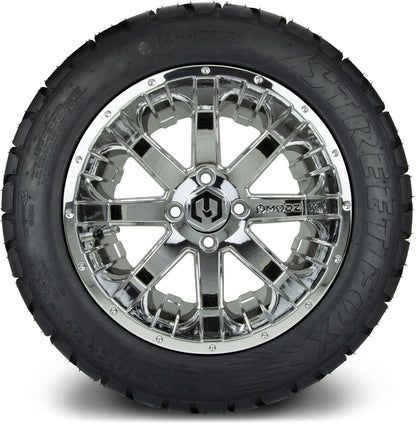 MODZ® 14" Assault Chrome Wheels & Street Tires Combo
