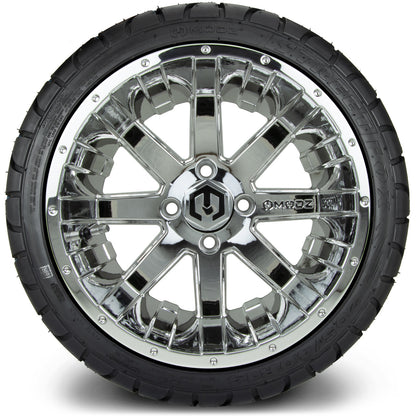 MODZ® 14" Assault Chrome Wheels & Street Tires Combo