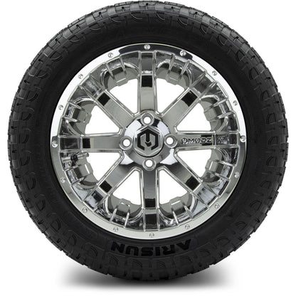 MODZ® 14" Assault Chrome Wheels & Off-Road Tires Combo
