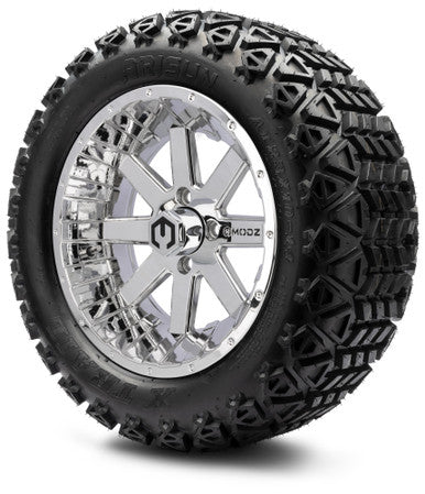 MODZ® 14" Assault Chrome Wheels & Off-Road Tires Combo