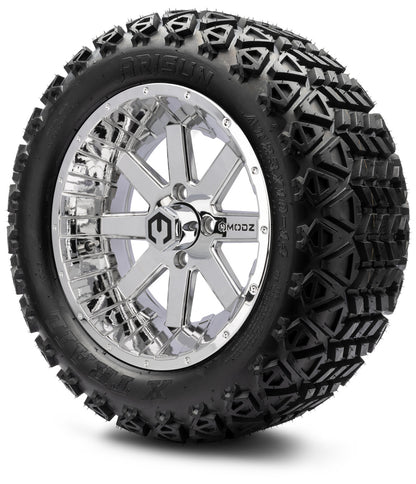 MODZ® 14" Assault Chrome Wheels & Off-Road Tires Combo