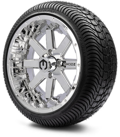 MODZ® 14" Assault Chrome Wheels & Street Tires Combo