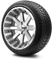 MODZ® 14" Assault Machined Gunmetal Wheels & Street Tires Combo