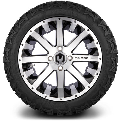 MODZ® 14" Assault Machined Black Wheels & Off-Road Tires Combo