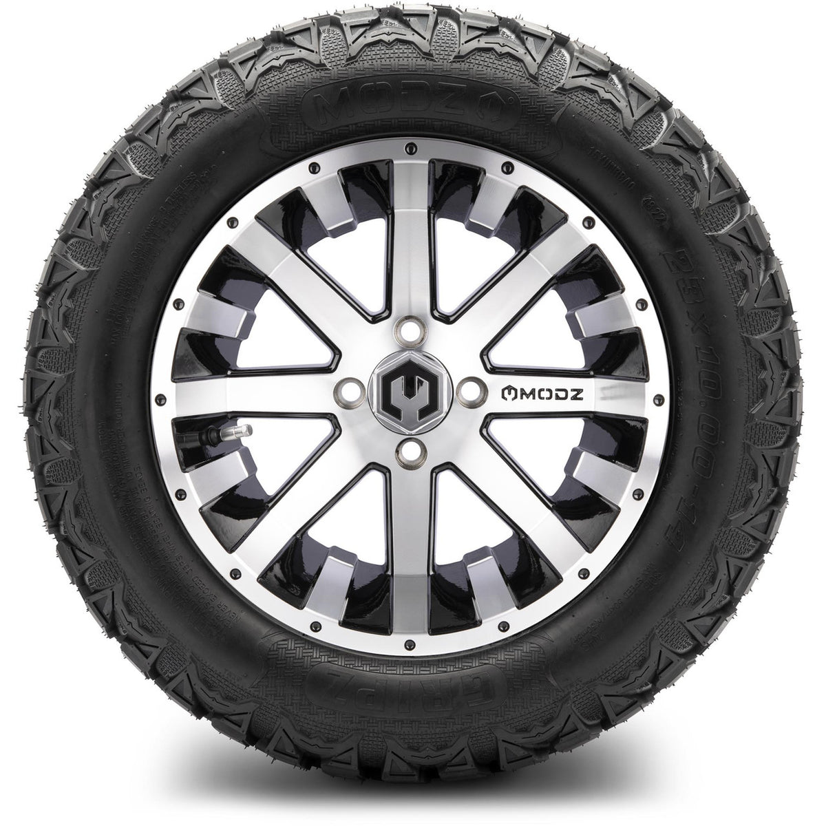 MODZ® 14" Assault Machined Black Wheels & Off-Road Tires Combo