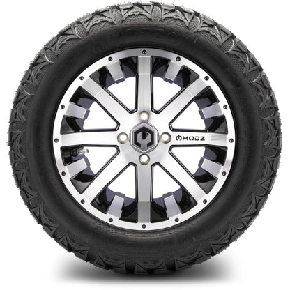 MODZ® 14" Assault Machined Black Wheels & Off-Road Tires Combo