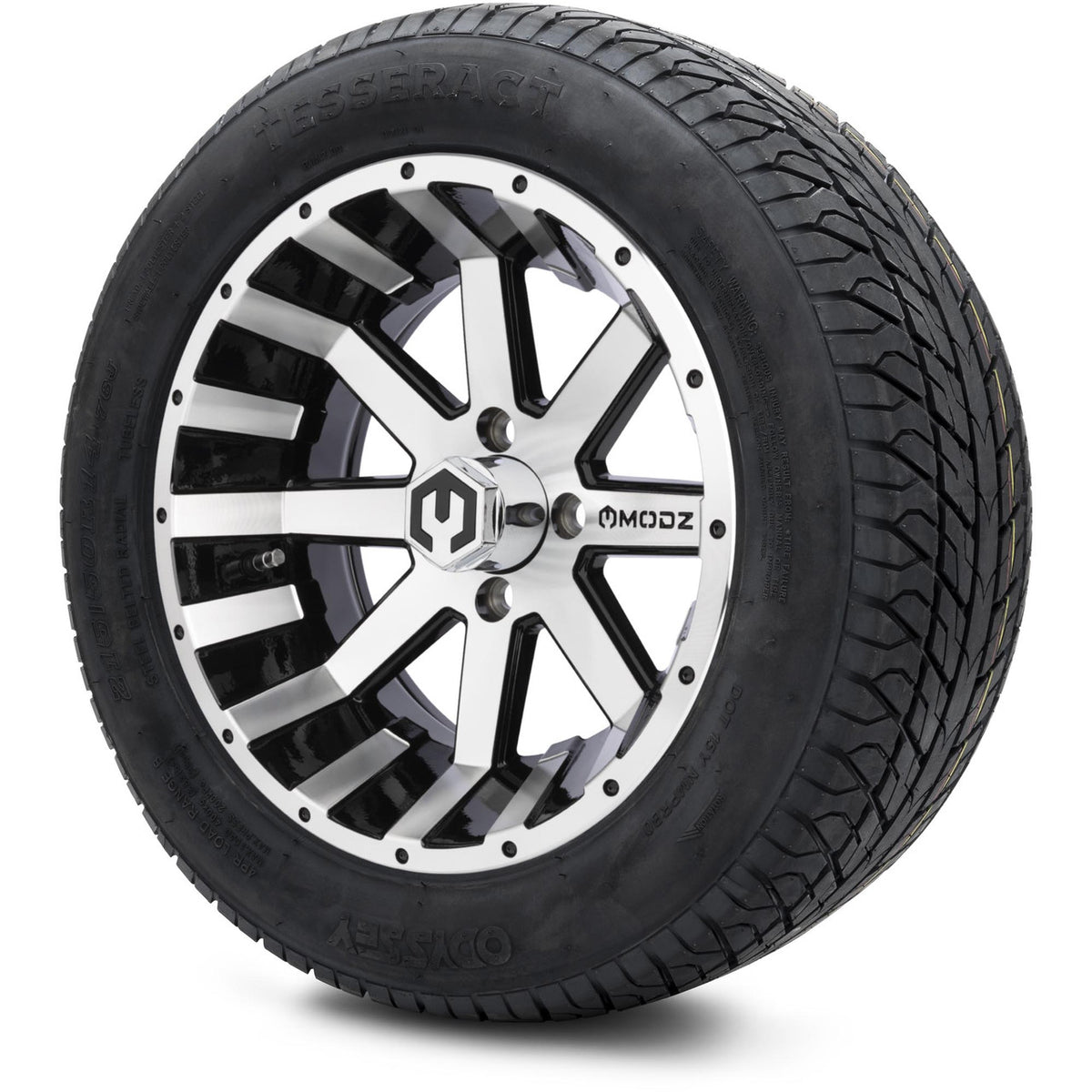 MODZ® 14" Assault Machined Black Wheels & Street Tires Combo