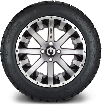 MODZ® 14" Assault Machined Black Wheels & Street Tires Combo