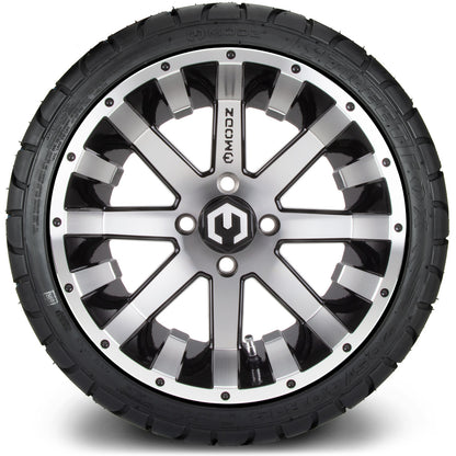 MODZ® 14" Assault Machined Black Wheels & Street Tires Combo