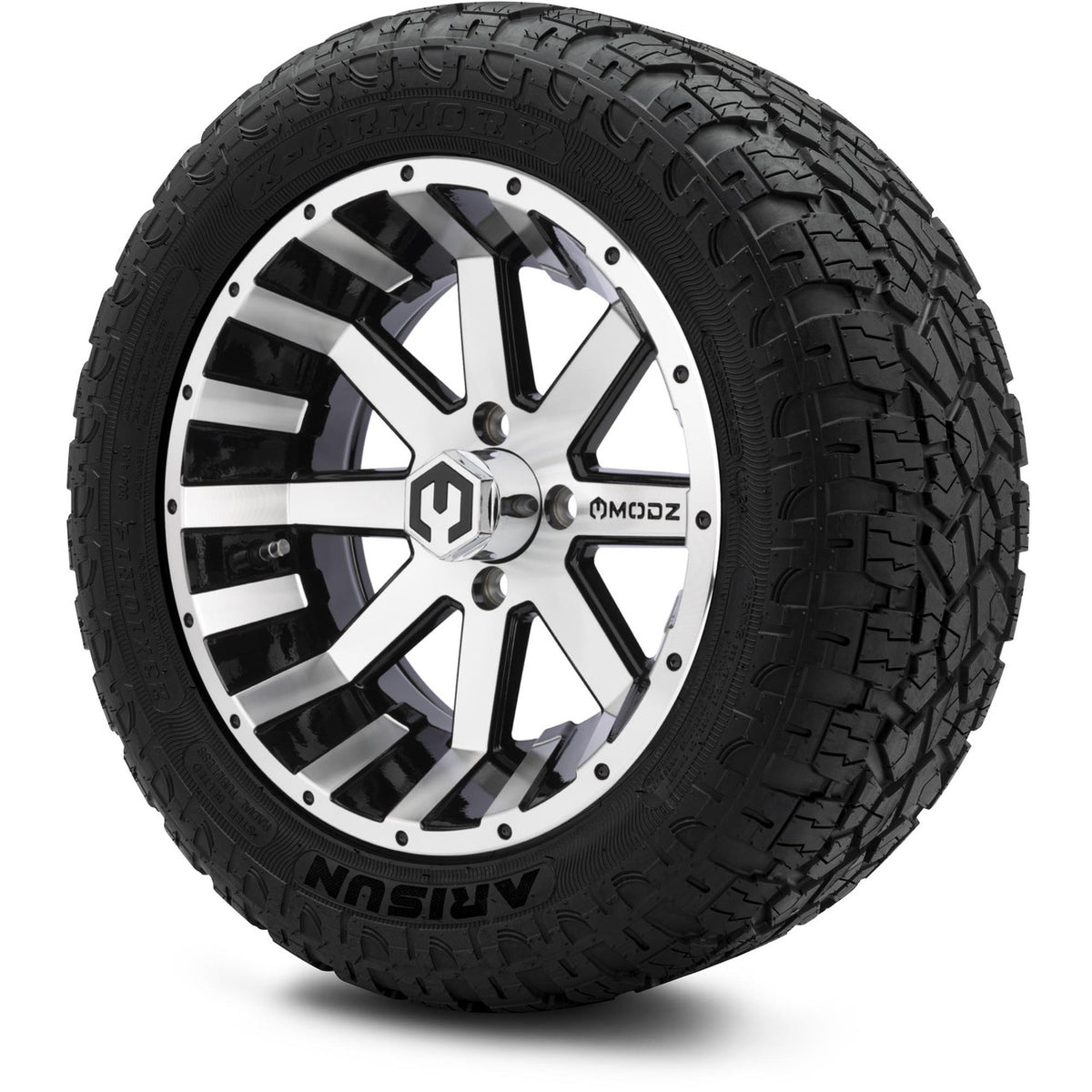 MODZ® 14" Assault Machined Black Wheels & Off-Road Tires Combo