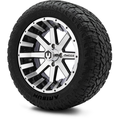 MODZ® 14" Assault Machined Black Wheels & Off-Road Tires Combo