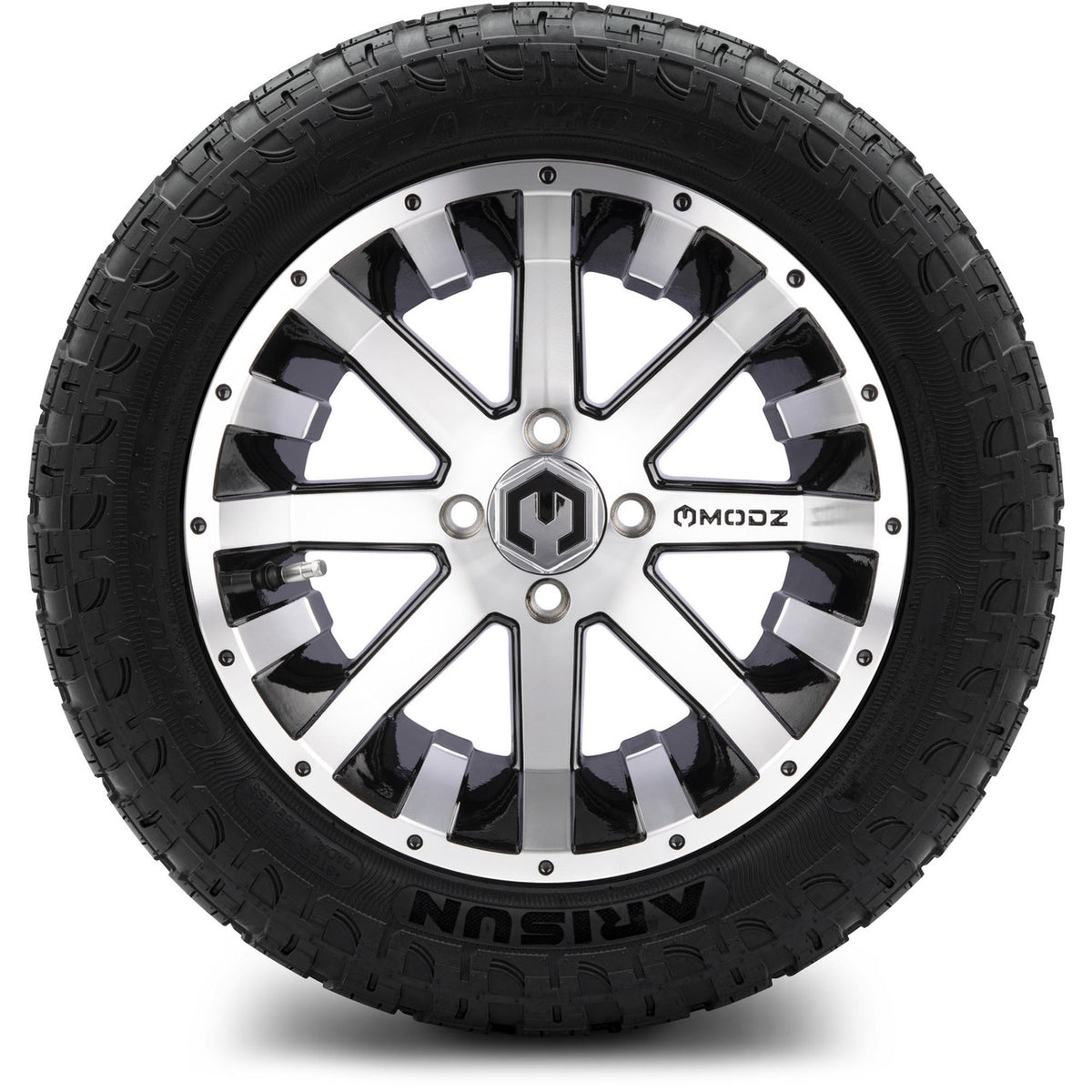 MODZ® 14" Assault Machined Black Wheels & Off-Road Tires Combo