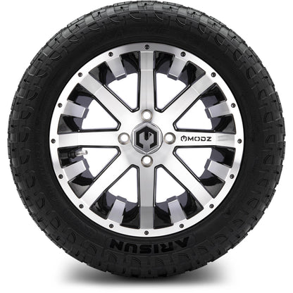 MODZ® 14" Assault Machined Black Wheels & Off-Road Tires Combo