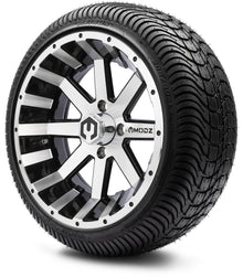 MODZ® 14" Assault Machined Black Wheels & Street Tires Combo