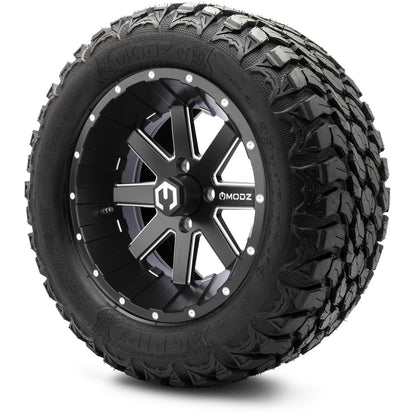 MODZ® 14" Assault Matte Black with Ball Mill Wheels & Off-Road Tires Combo