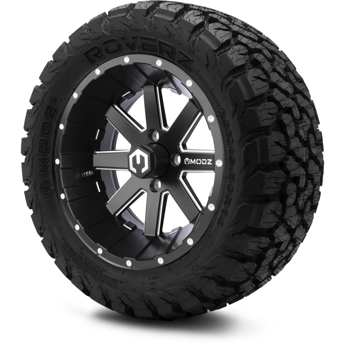 MODZ® 14" Assault Matte Black with Ball Mill Wheels & Off-Road Tires Combo