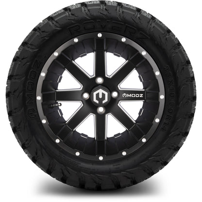 MODZ® 14" Assault Matte Black with Ball Mill Wheels & Off-Road Tires Combo