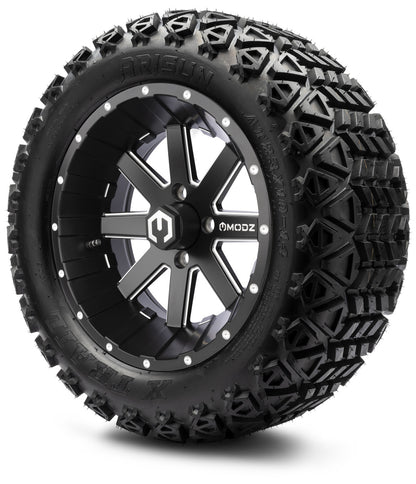 MODZ® 14" Assault Matte Black with Ball Mill Wheels & Off-Road Tires Combo