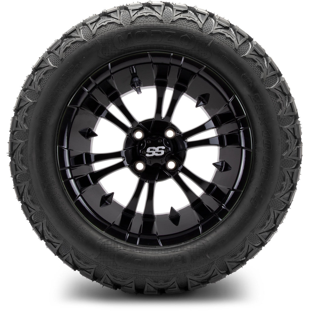 MODZ® 14" Vampire Glossy Black Wheels & Off-Road Tires Combo