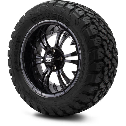 MODZ® 14" Vampire Glossy Black Wheels & Off-Road Tires Combo