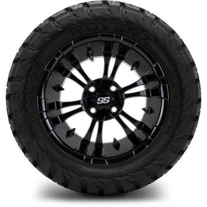 MODZ® 14" Vampire Glossy Black Wheels & Off-Road Tires Combo
