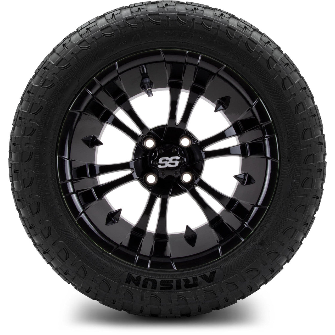 MODZ® 14" Vampire Glossy Black Wheels & Off-Road Tires Combo