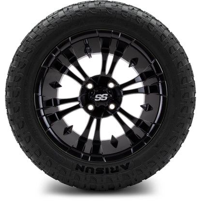 MODZ® 14" Vampire Glossy Black Wheels & Off-Road Tires Combo