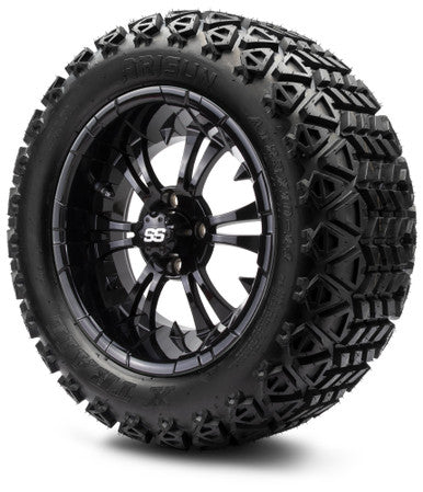 MODZ® 14" Vampire Glossy Black Wheels & Off-Road Tires Combo