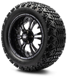 MODZ® 14" Vampire Glossy Black Wheels & Off-Road Tires Combo