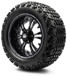 MODZ® 14" Vampire Glossy Black Wheels & Off-Road Tires Combo
