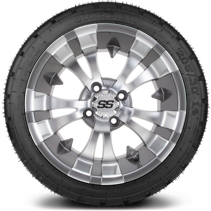 MODZ® 14" Vampire Gunmetal Wheels & Street Tires Combo