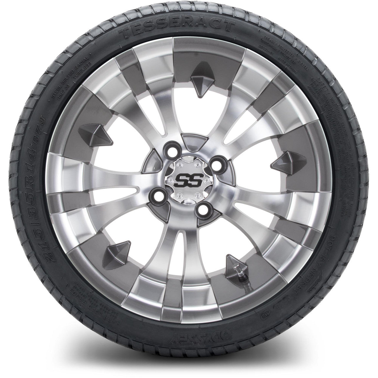 MODZ® 14" Vampire Gunmetal Wheels & Street Tires Combo